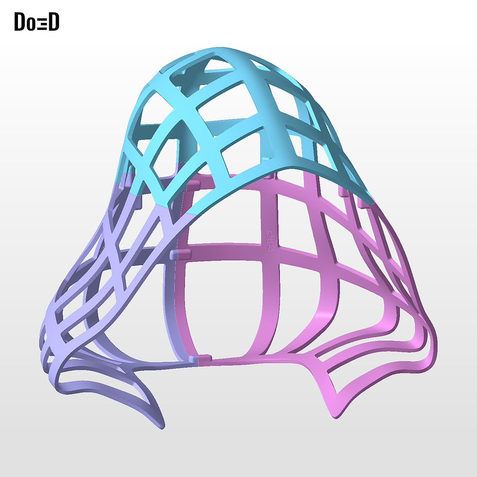 Thumbnail: Doctor Doom Hood Frame Support Mesh Do3D | 3D Printable Model #HF77