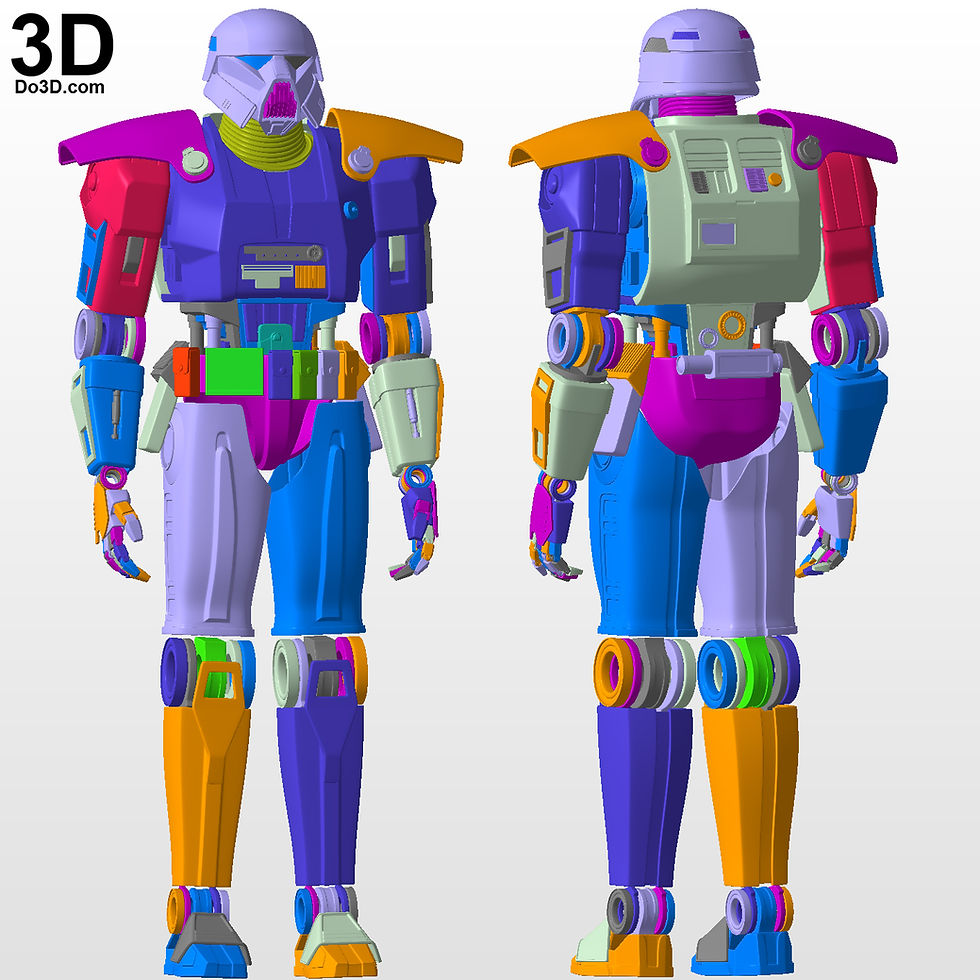 Thumbnail: Dark Trooper Full Bod + Helmet Star Wars Mandalorian | 3D Printable Model #DT001