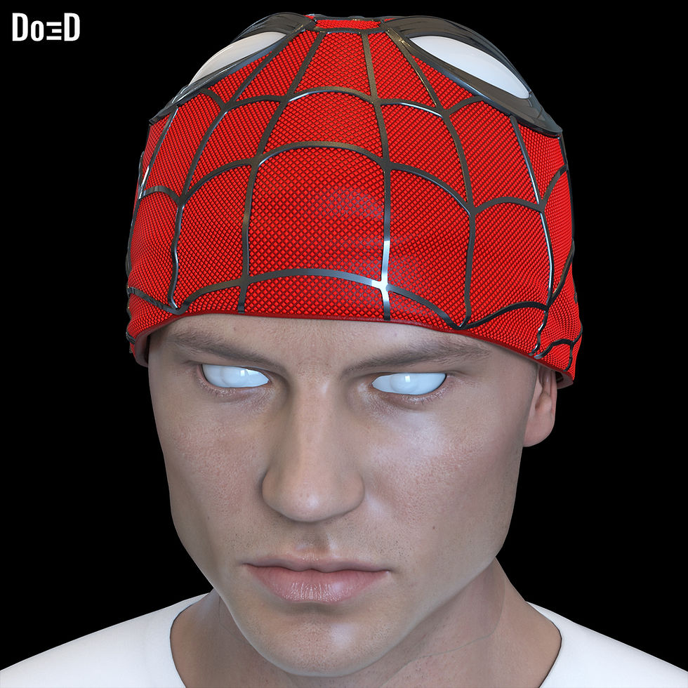 Thumbnail: Spider-Man BND Rolled Up Helmet Spiderman 3D Printable Model #BND9
