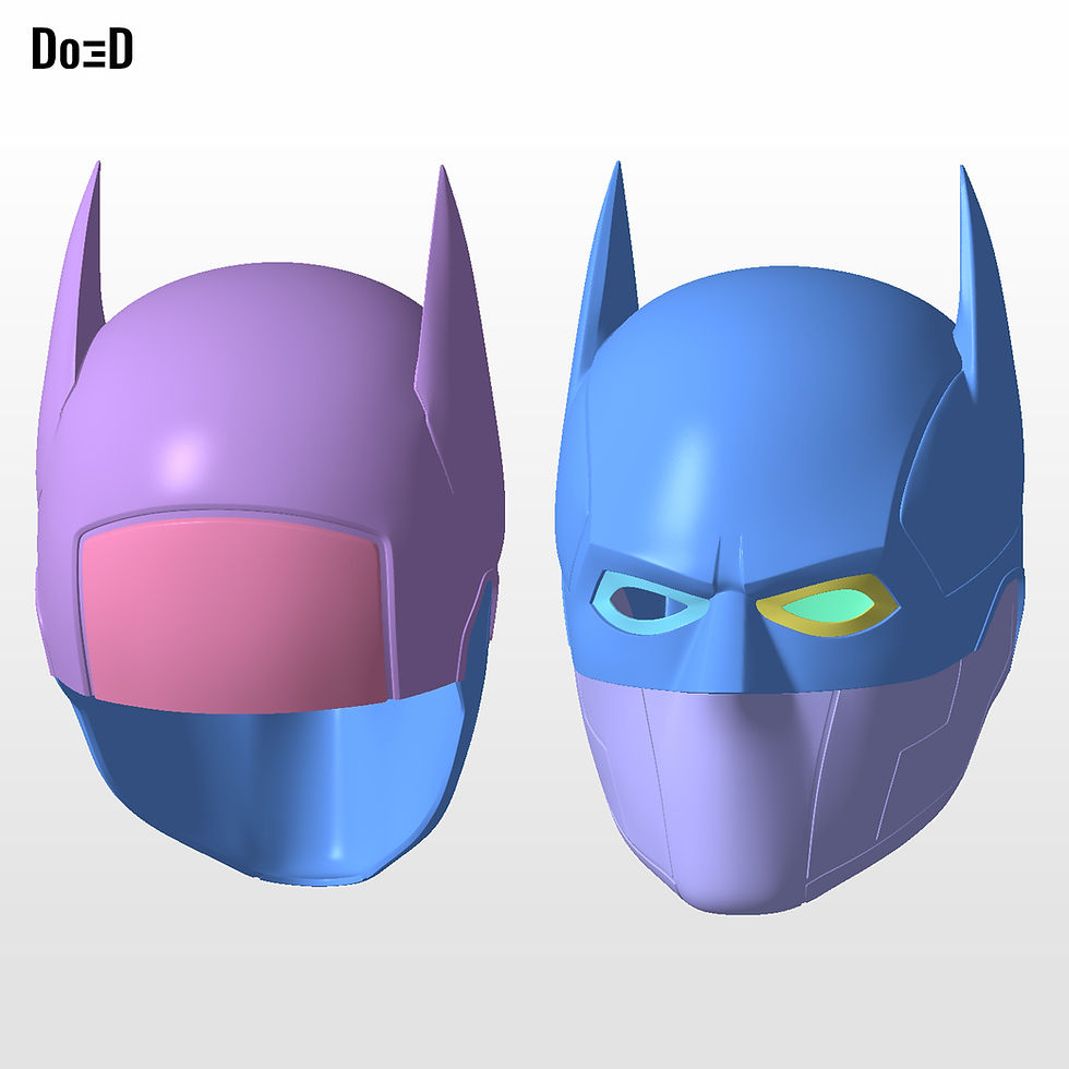 Thumbnail: BatNoir Helmet M2 & M3 Bundle: Interchangeable Do3D Exclusive 3D Model STL #BN23