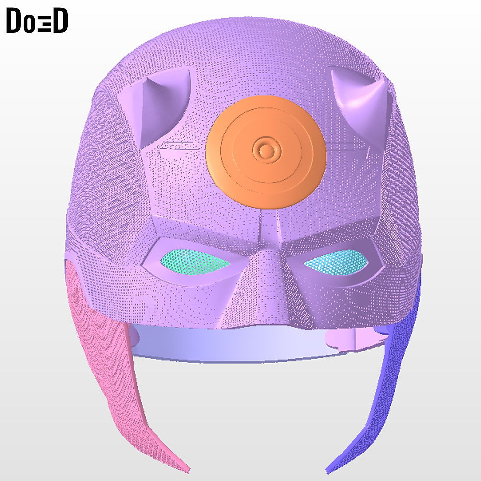 Thumbnail: Devilseye Helmet Bullseye & Daredevil MashUp Variant | 3D Model STL File #BD4535