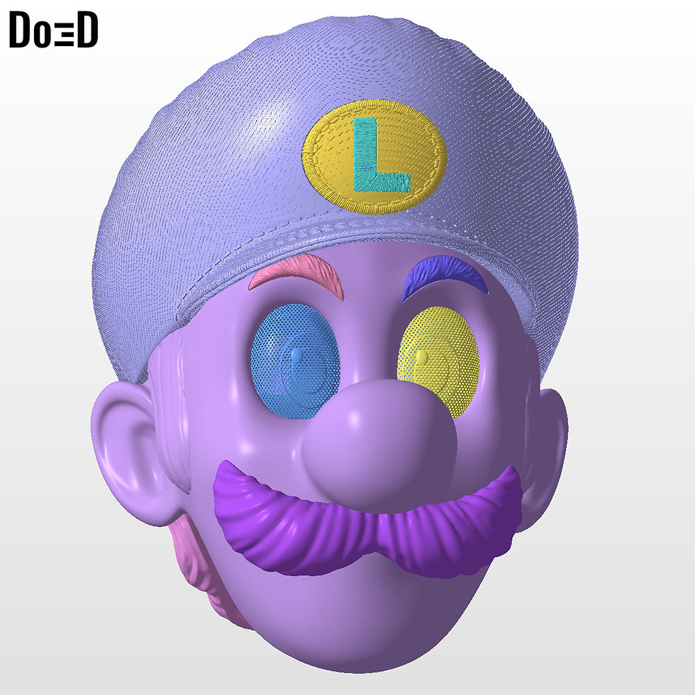 Thumbnail: Luigi Super Mario Movie Helmet | 3D Printable Model #LSM85