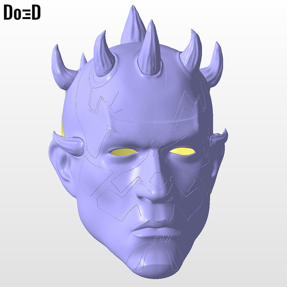 Thumbnail: Maul Shadow Lord Helmet Star Wars | 3D Printable Model Print STL File #MS472