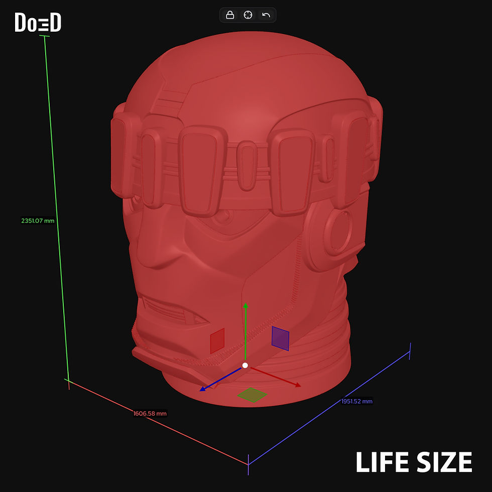 Thumbnail: Sentinel Head Life-size Statue Helmet Avengers Doomsday 3D Printable Model #SD9