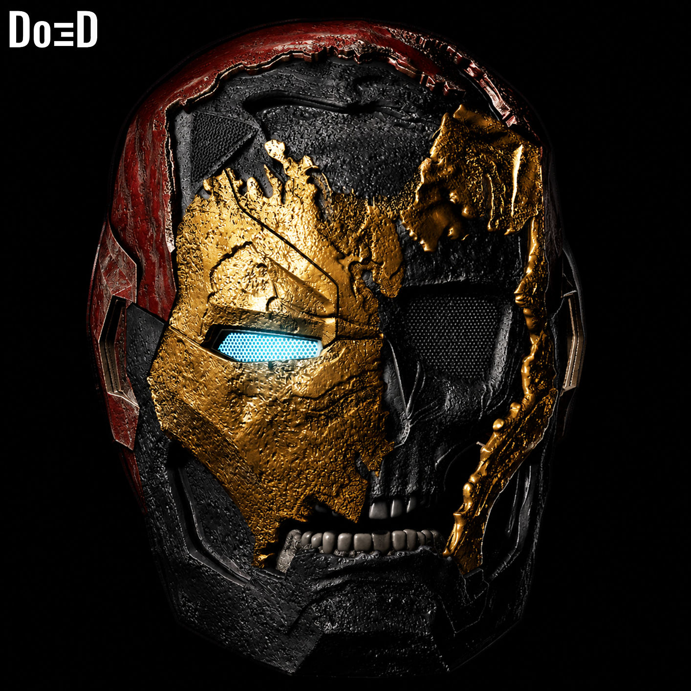 Zombie Iron Man Mark 46 Spider-Man Far From Home Helmet | 3D Printable Model #IZ