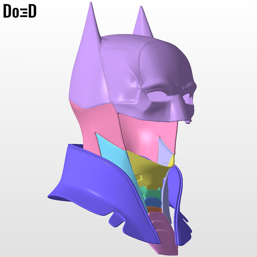 Thumbnail: Batman 2022 Cowl / Robert Pattinson Helmet | 3D Printable Model STL File #B22