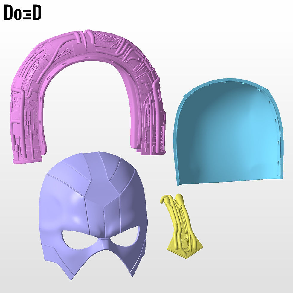 Thumbnail: X-Ray Vision Peacemaker Helmet Inner Details XRay 3D Printable Model STL #XV3556