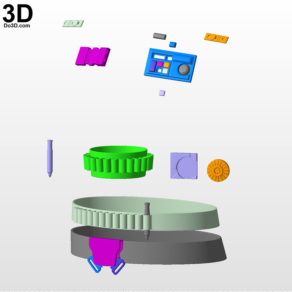 Thumbnail: Cad Bane Body Greebles Emblem Buttons Electronics | 3D Printable Model STL #CB41