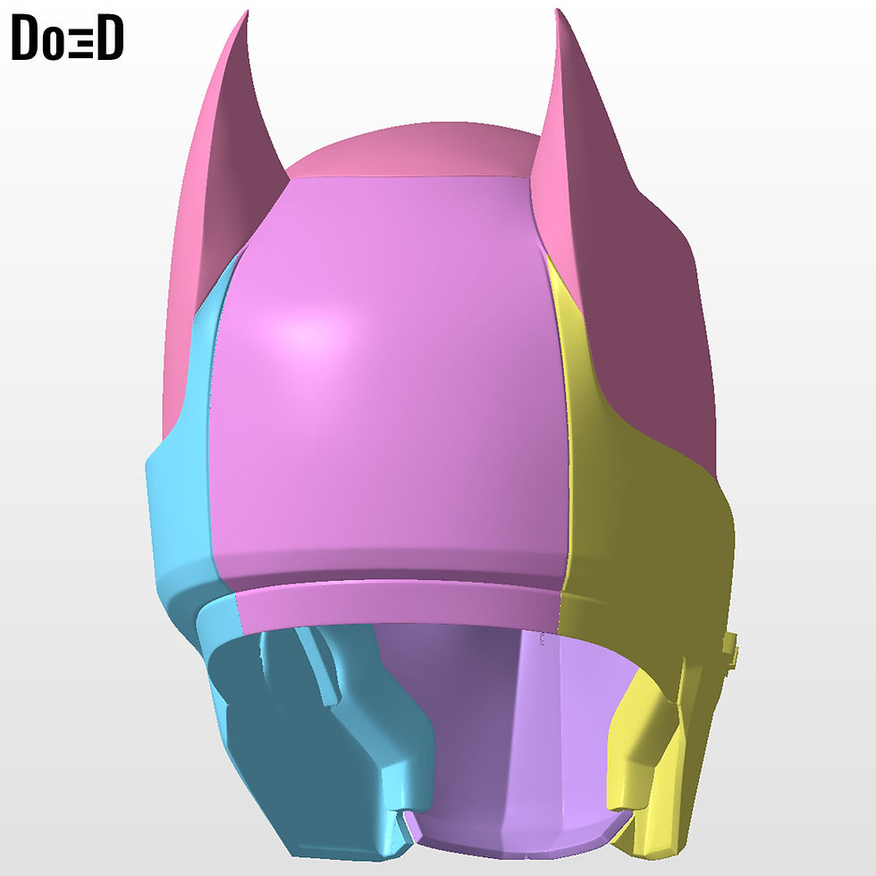 Thumbnail: Cold Cold Heart Arkham Origins Batman XE  Helmet | 3D Printable Model #CC29