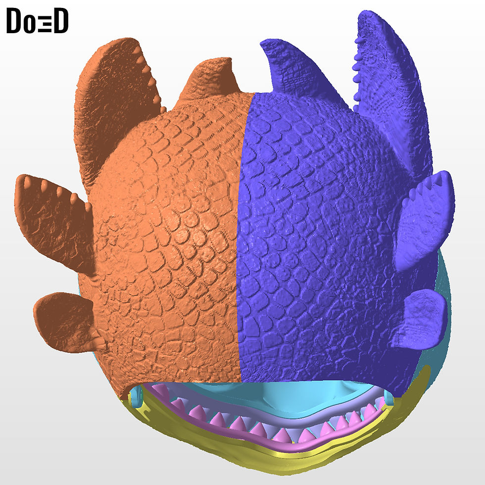 Thumbnail: Toothless Helmet 2025 How to Train Your Dragon 3D Printable Model STL File #T381