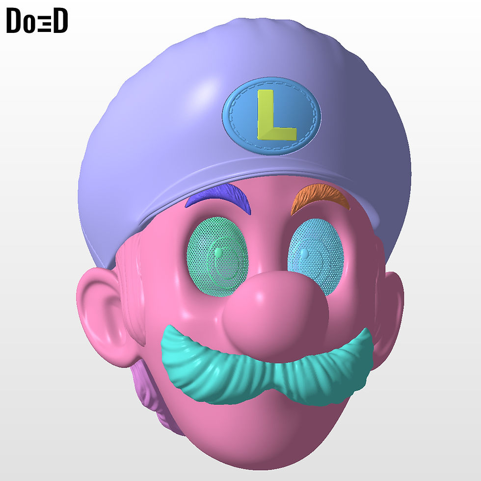 Thumbnail: Luigi Super Mario Movie Helmet | 3D Printable Model #LSM85