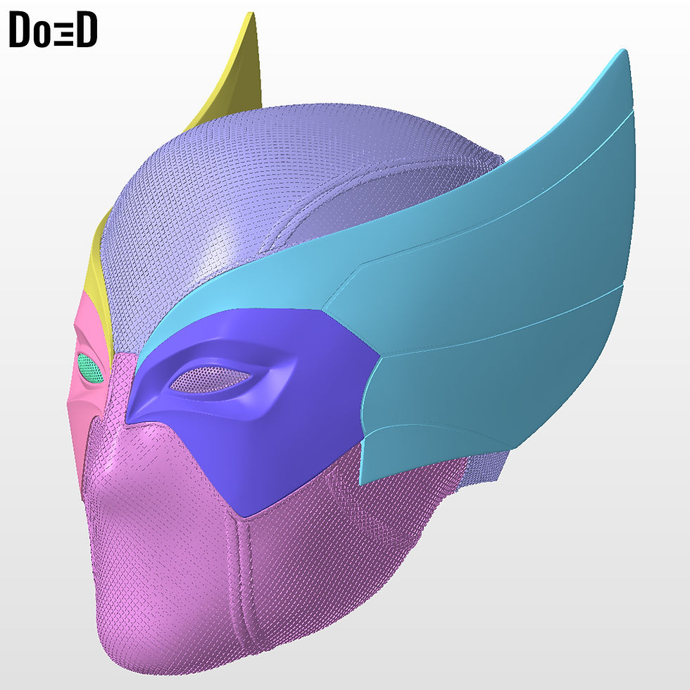 Thumbnail: Wolverinepool Helmet | 3D Printable Model Print File STL #WP614