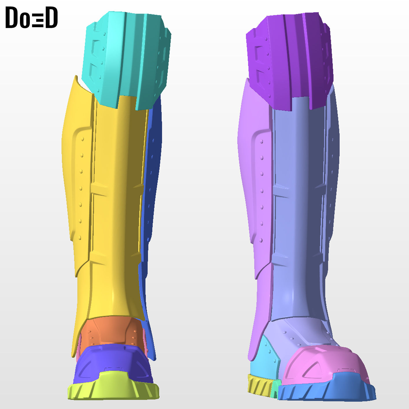 Doctor Doom Knee & Shin Armors SDCC 2026 Doomsday 3D Printable Model STL #DSK355