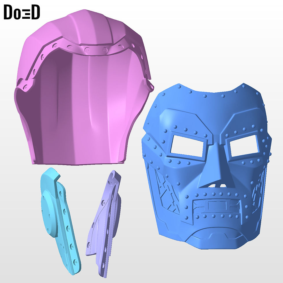Thumbnail: Bundle: Doctor Doom Helmets 3 in 1 Variant HT  | 3D Printable Model #DDTH22