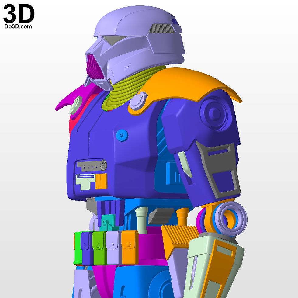 Thumbnail: Dark Trooper Full Bod + Helmet Star Wars Mandalorian | 3D Printable Model #DT001