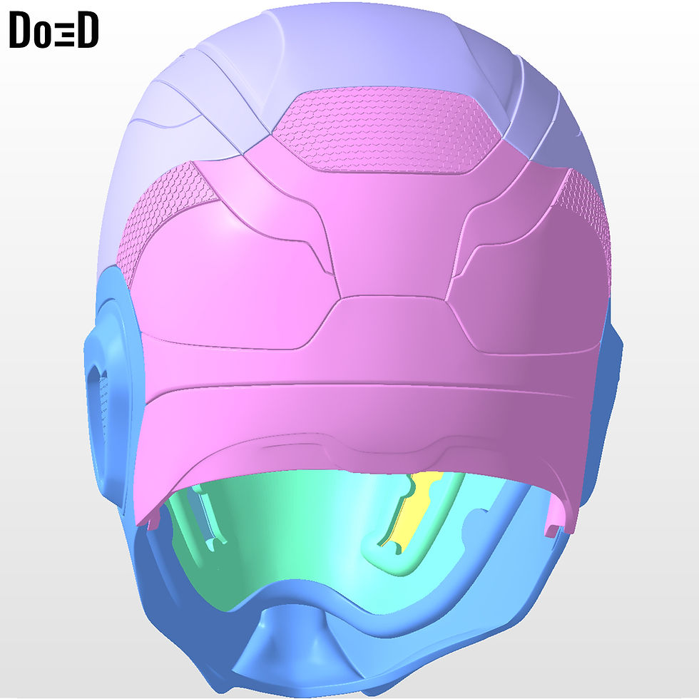 Thumbnail: Blue Beetle Helmet V2 | 3D Printable Model STL File #B42