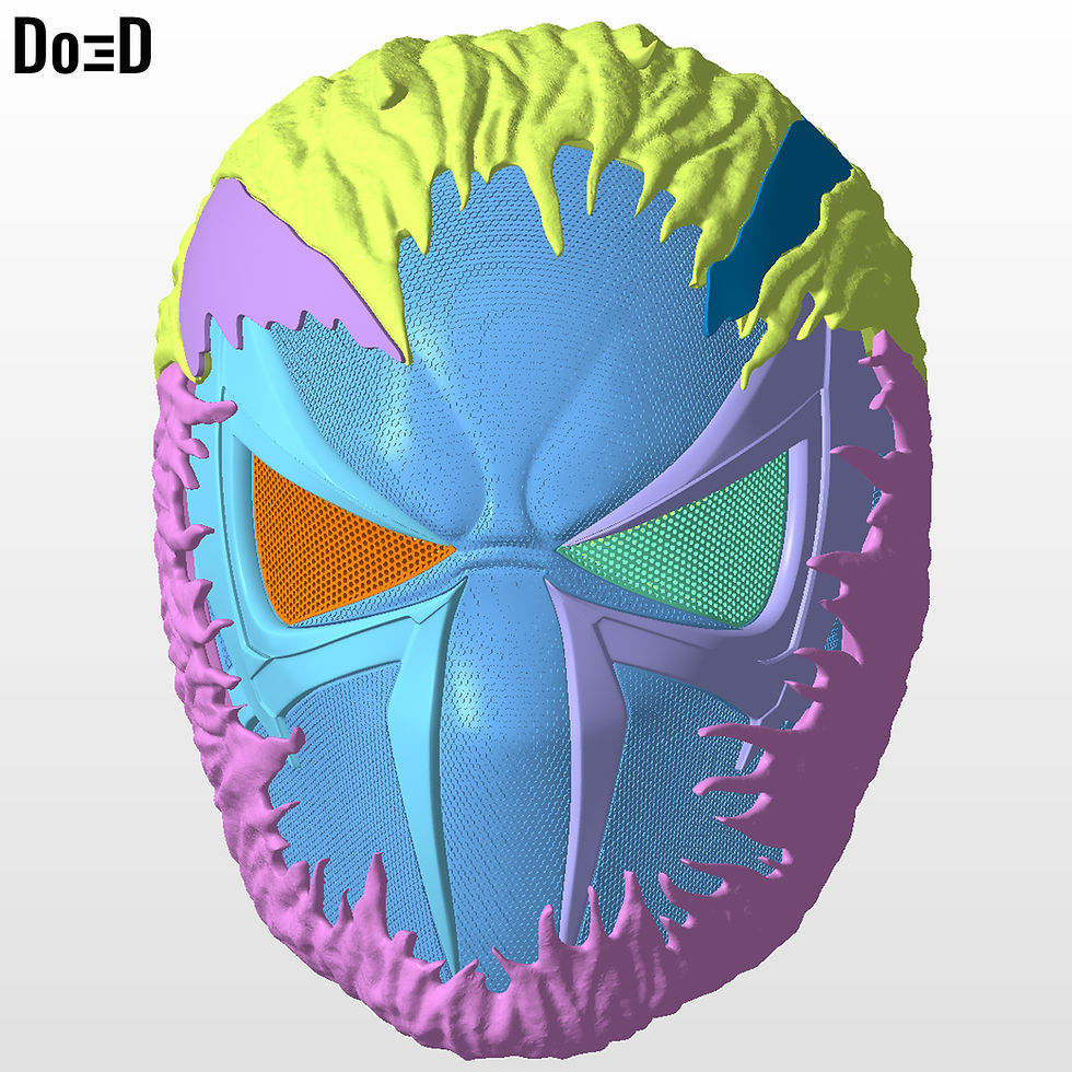 Thumbnail: Venomized Spider-man 2099 Helmet Venom STL 3D Printable Model STL #VS2099