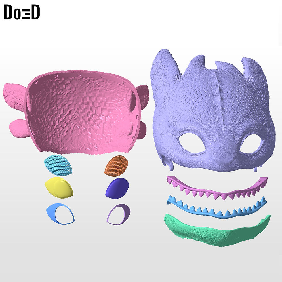 Thumbnail: Toothless Helmet 2025 How to Train Your Dragon 3D Printable Model STL File #T381