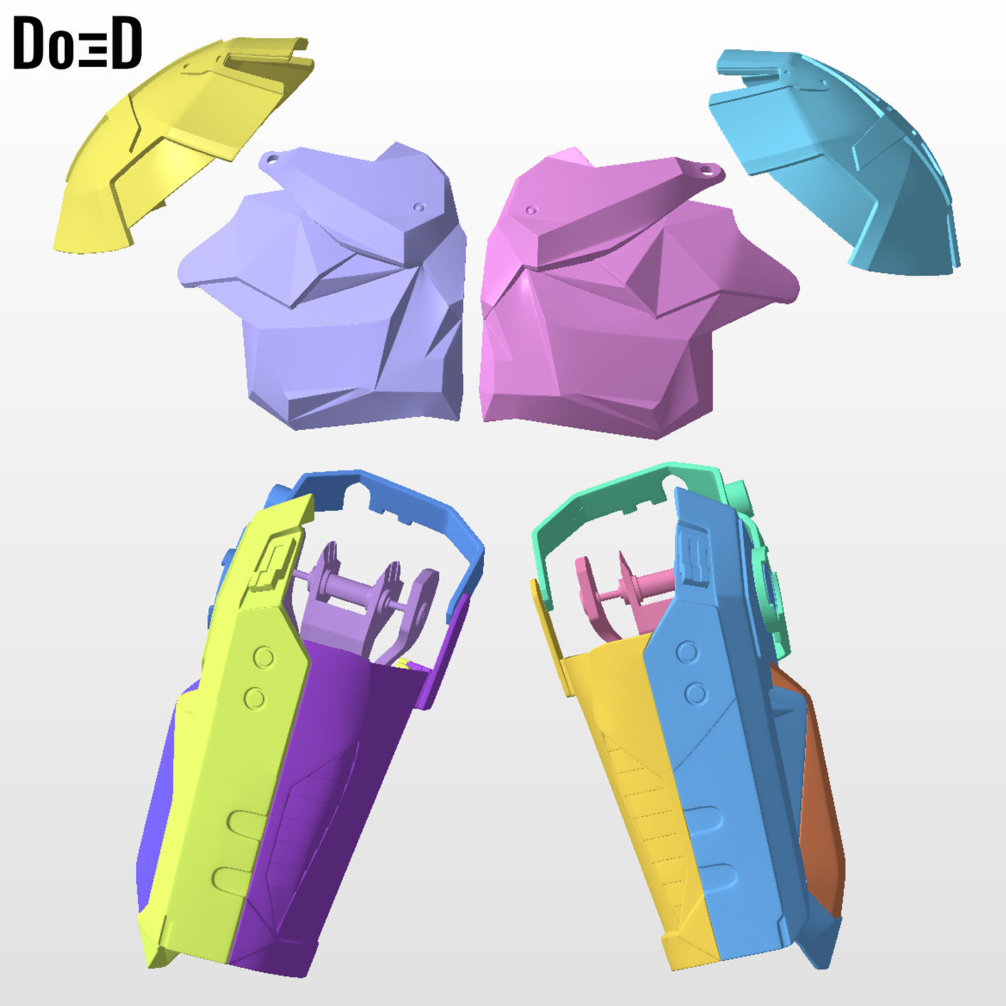 Arkham Knight Chest + Shoulders + Gauntlet | 3D Printable Model #AN26