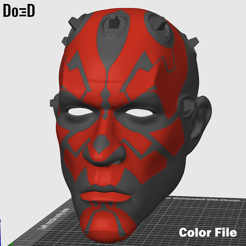 Thumbnail: Maul Shadow Lord Helmet Star Wars | 3D Printable Model Print STL File #MS472