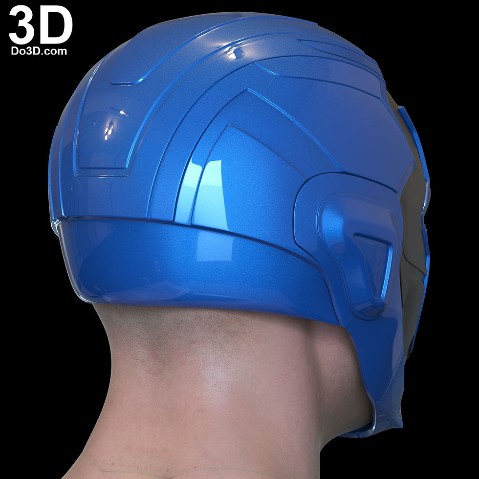 Thumbnail: Beetle Helmet | 3D Printable Model STL File Blue #B991