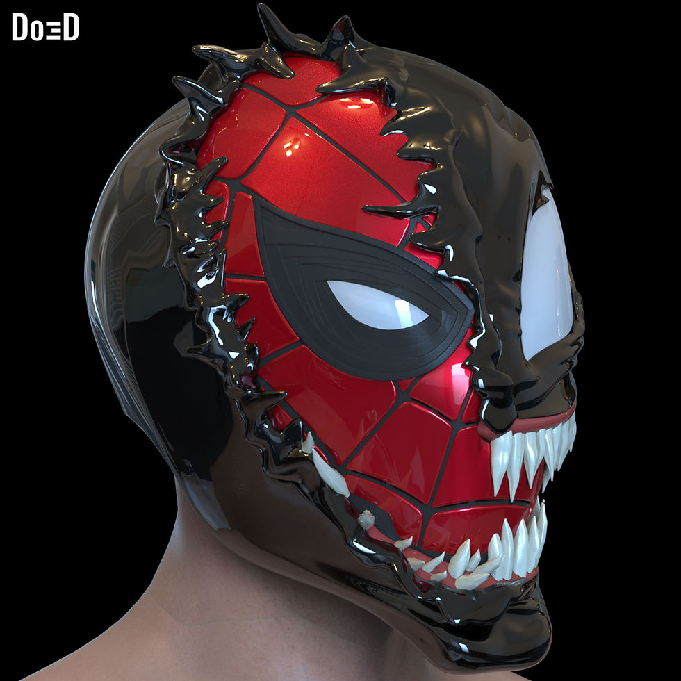 Thumbnail: Swappable Venom Helmet Venomized Iron Man Spider-Man | 3D Printable Model #SV901