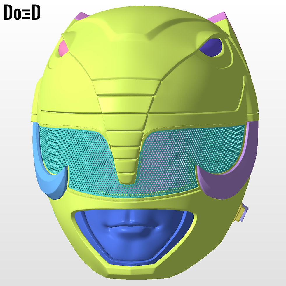Thumbnail: Black Ranger Classic Helmet Mighty Morphin Power Rangers MMPR 3D Project #2891