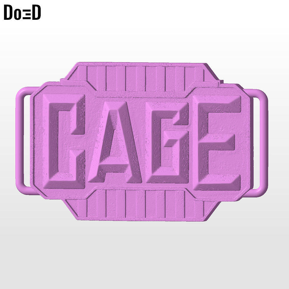 Thumbnail: Johnny Cage Belt Buckle Mortal Kombat Movie 2 3D Printable Model STL File #JKB38