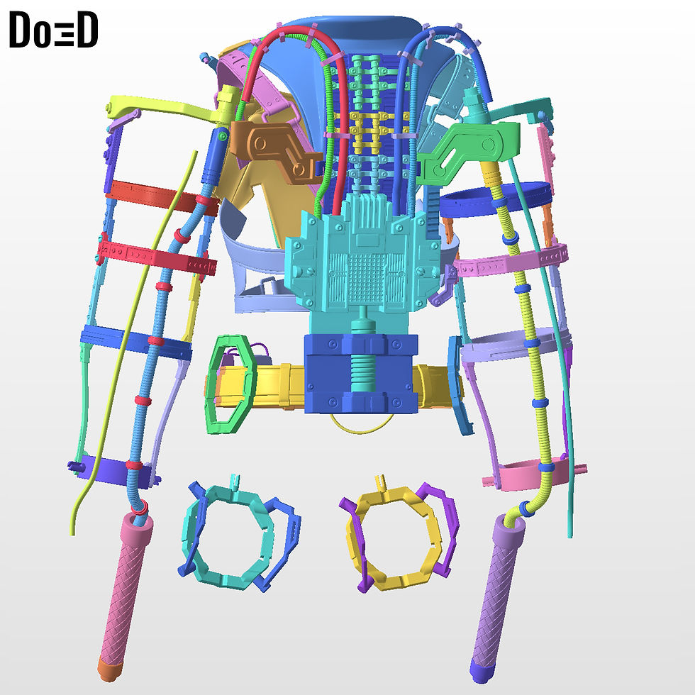 Thumbnail: Whiplash Iron Man 2 Exoskeleton Harness Armor 3D Printable Model STL File #WP95