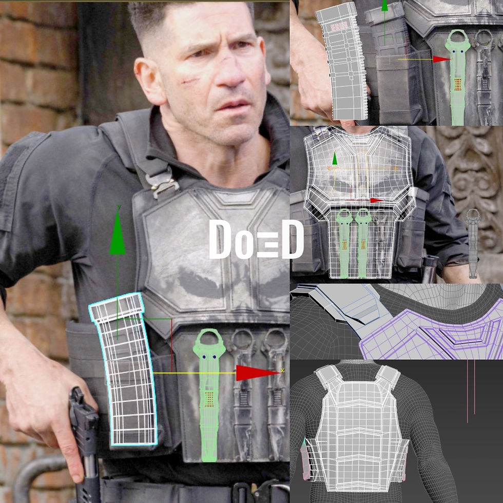 Thumbnail: The Punisher Suit/Vest, Belt & Pouches Brand New Day 3D Printable Model STL #TP7