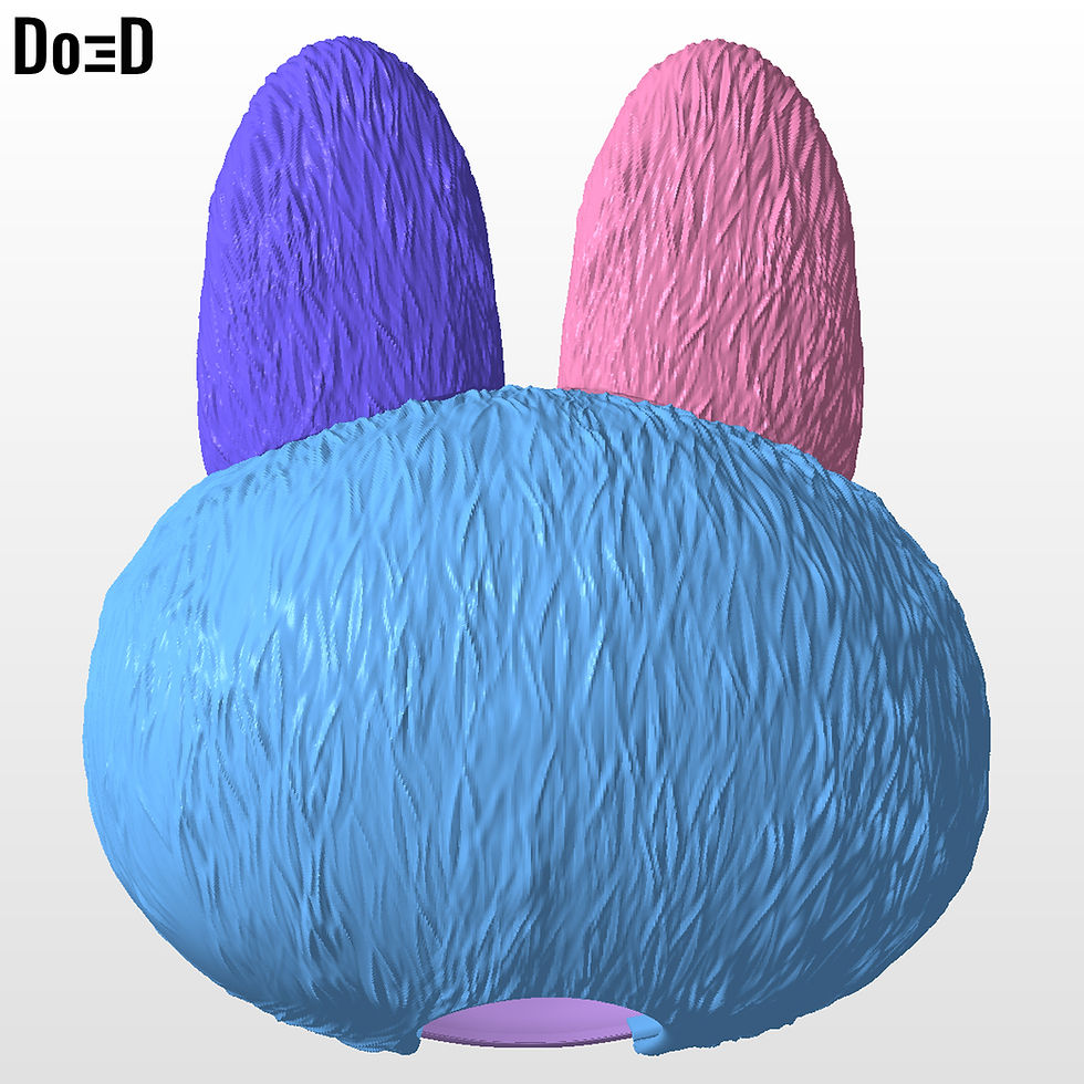 Thumbnail: Labubu Wearable Helmet 3D Printable Model STL File #LB112