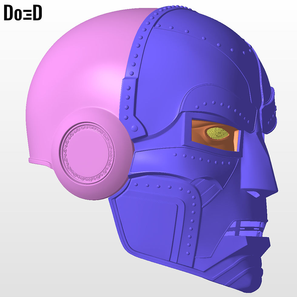 Thumbnail: Doctor Doom Helmet Bilibili World Helmet Mask 3D Printable Model #BD24