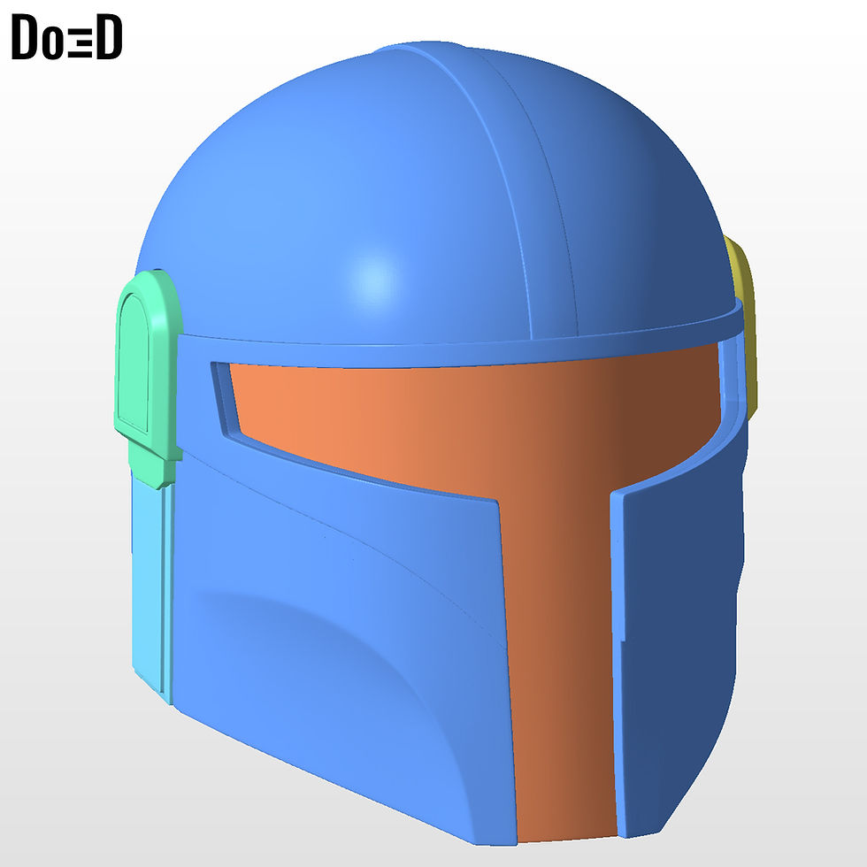 Thumbnail: Foundling Mandalorian Helmet Young / Kid Mondo 3D Printable Model STL #N277