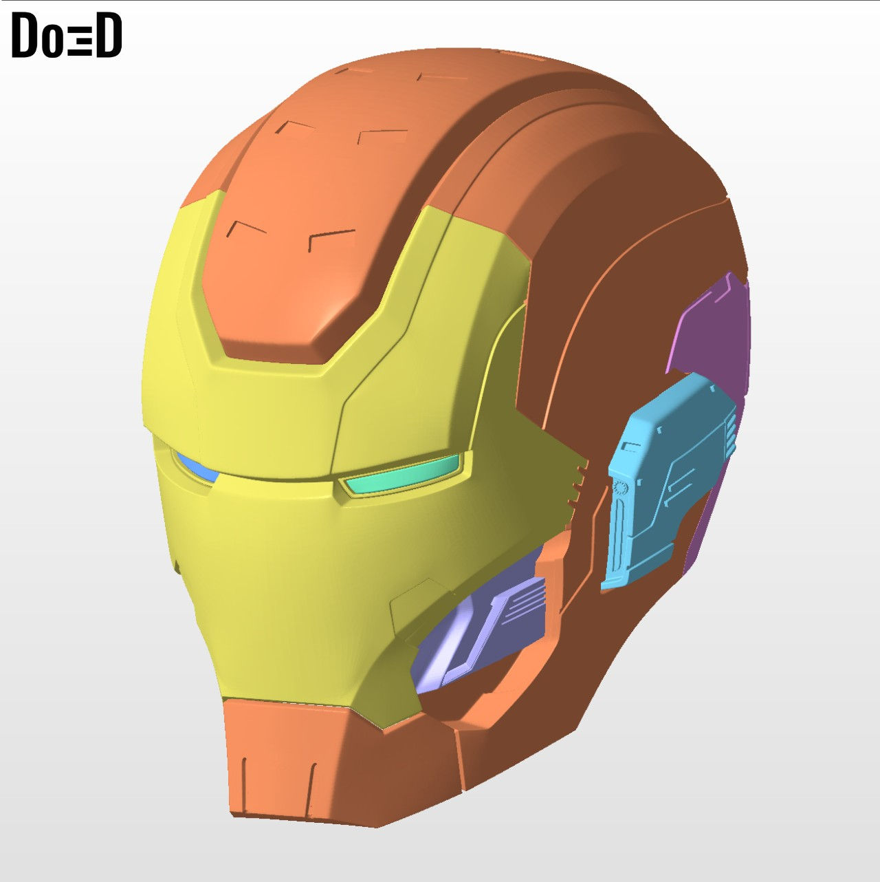 Iron Man Mark XXV Striker Helmet MK 25 | 3D Model Project #KL11