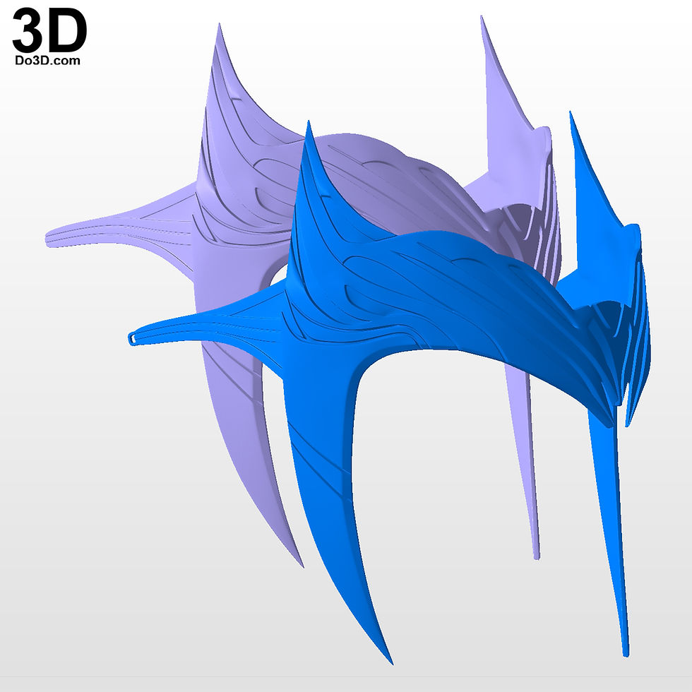 Thumbnail: Scarlet Witch Tiara WandaVision Crown 3D Printable Model STL #Y630