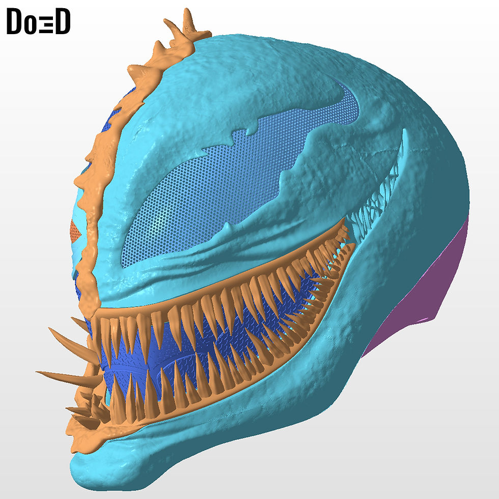 Thumbnail: Swappable Venom Helmet Venomized Iron Man Spider-Man | 3D Printable Model #SV901