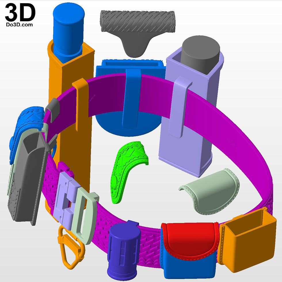 Thumbnail: The Batman Lower Body, Leg Armors, Holster Utility Belt 3D Printable Model #TB68