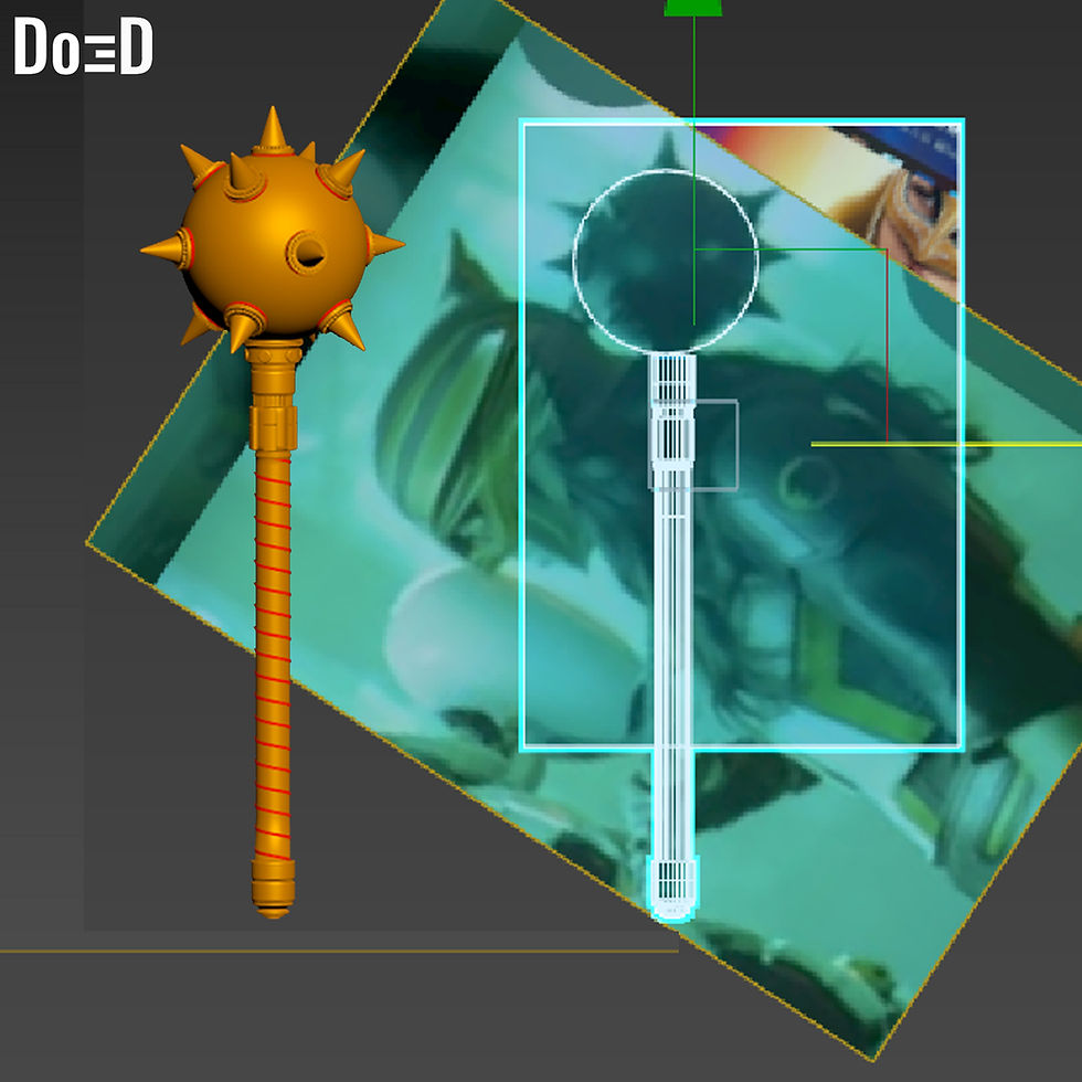 Thumbnail: HawkGirl's Thanagarian Mace Superman Legacy 2025 3D Printable Model STL #HT11
