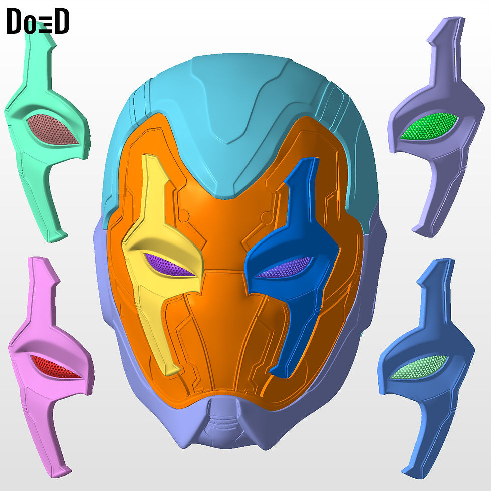 Thumbnail: Blue Beetle Helmet V2 | 3D Printable Model STL File #B42