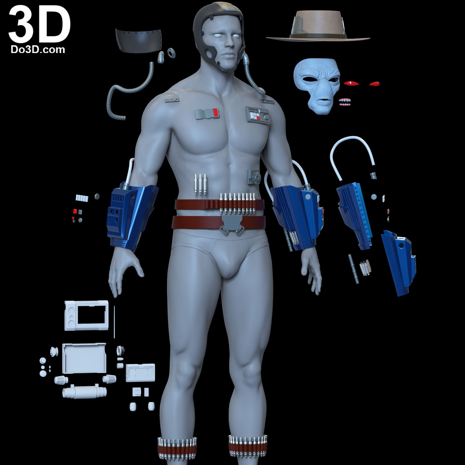 Cad Bane Full Helmet Body Armor Pack | 3D Printable Model STL File #CB43