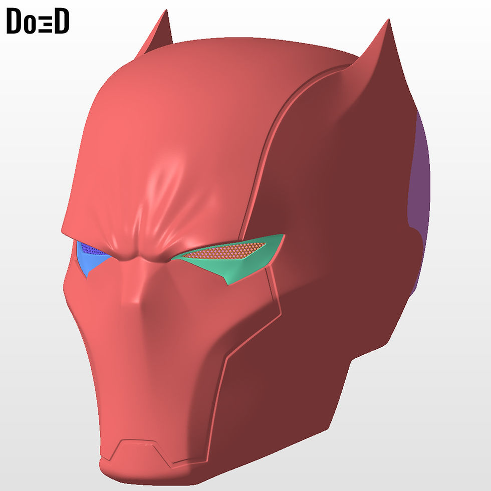 Thumbnail: Red Hood Knight Fight Helmet | 3D Printable Model #RK329