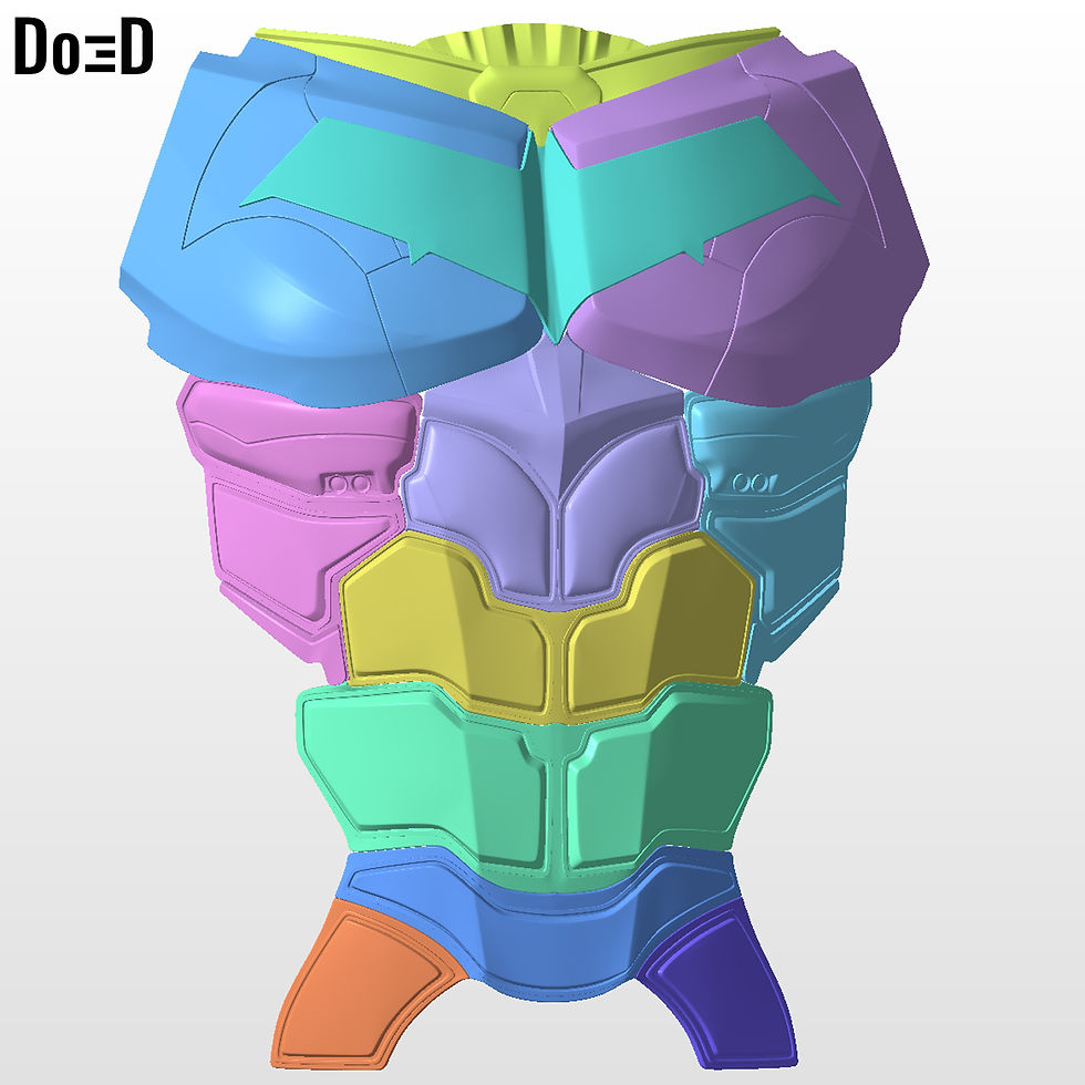Thumbnail: Red Hood & Batman Arkham Knight  2 in 1 Chest Torso Abs Armors 3D Model #3100