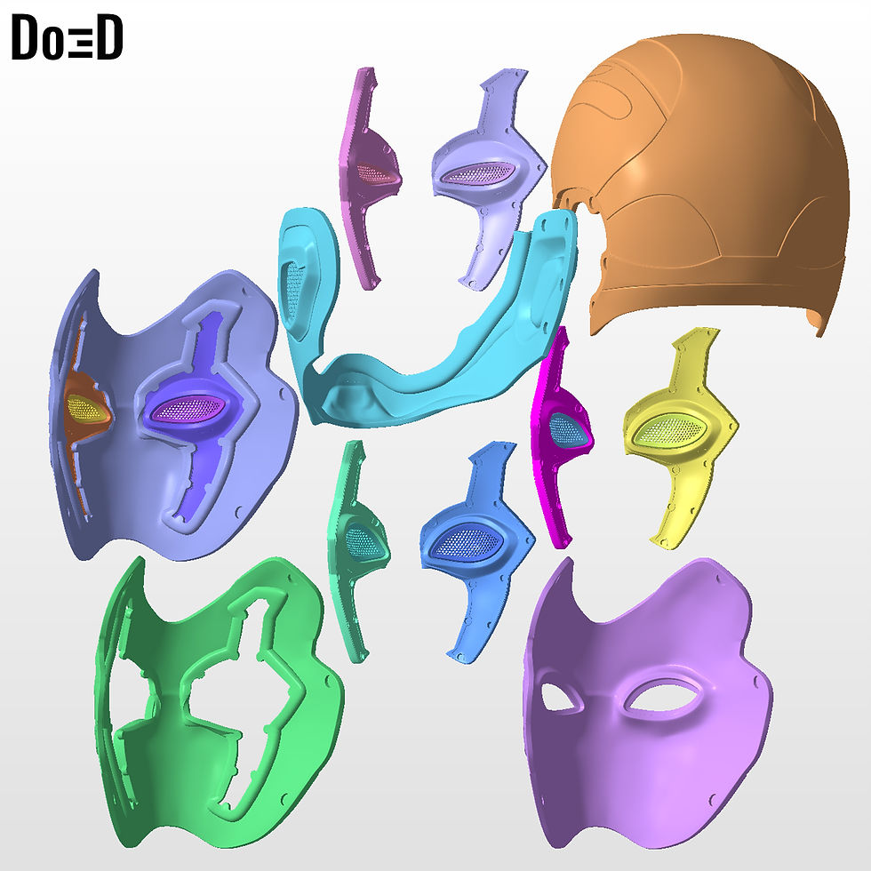 Thumbnail: Blue Beetle Helmet V2 | 3D Printable Model STL File #B42