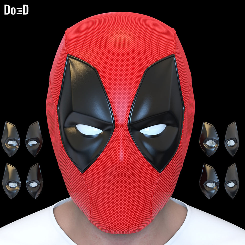 Thumbnail: Batpool 2 Helmet (Batman Deadpool) 3D Printable Model Print File STL #B902