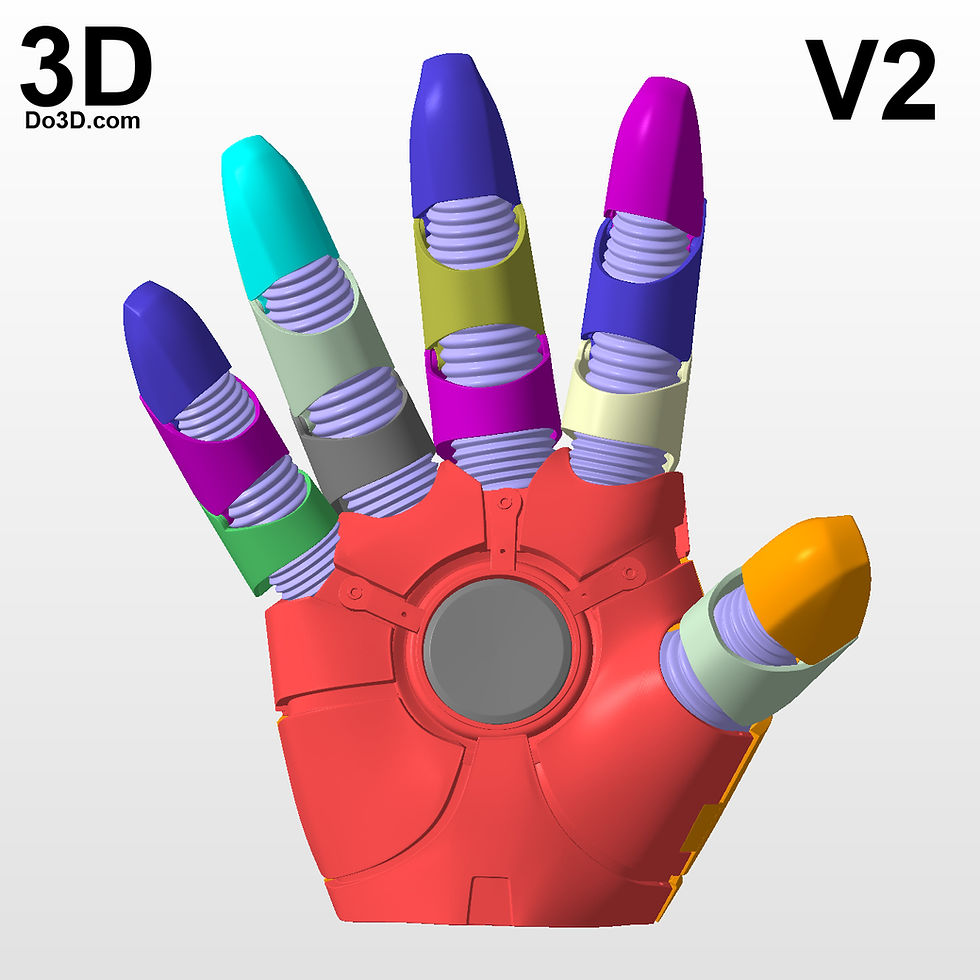Thumbnail: Iron Man Mark VI MK 6 IV 4 Gauntlet  | 3D Printable Model STL File #G46