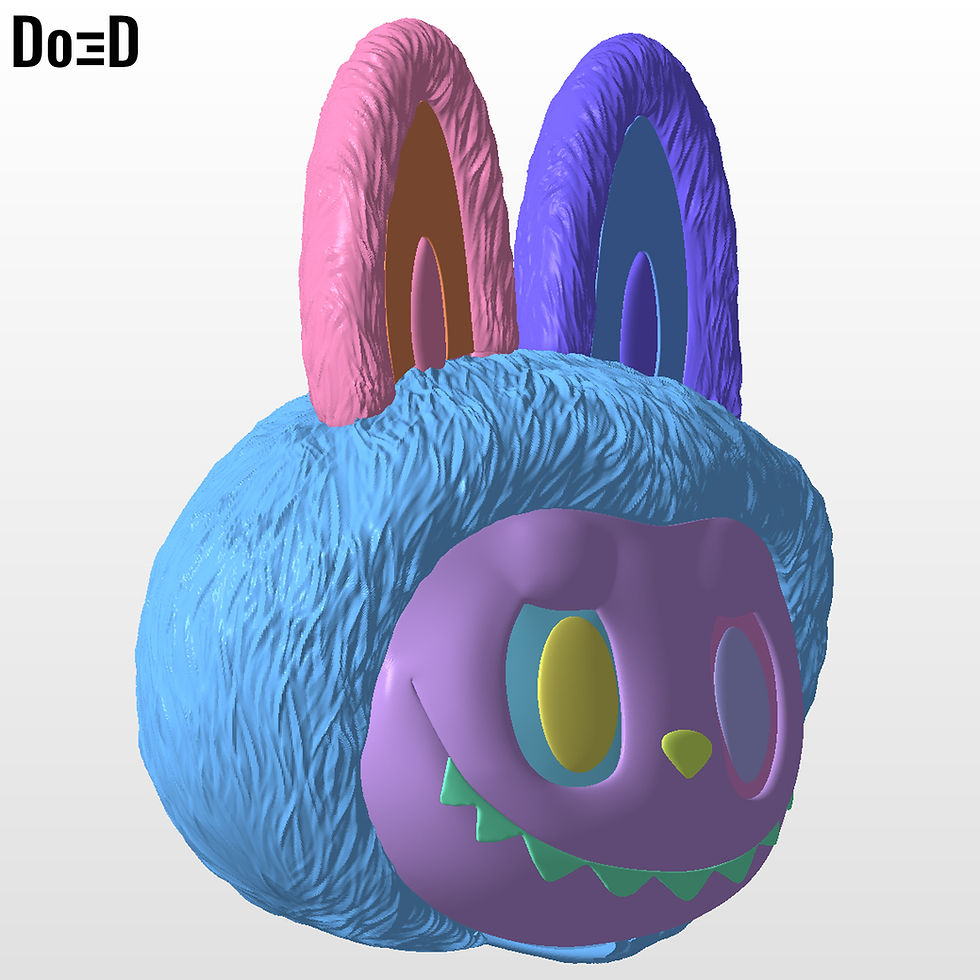 Thumbnail: Labubu Wearable Helmet 3D Printable Model STL File #LB112