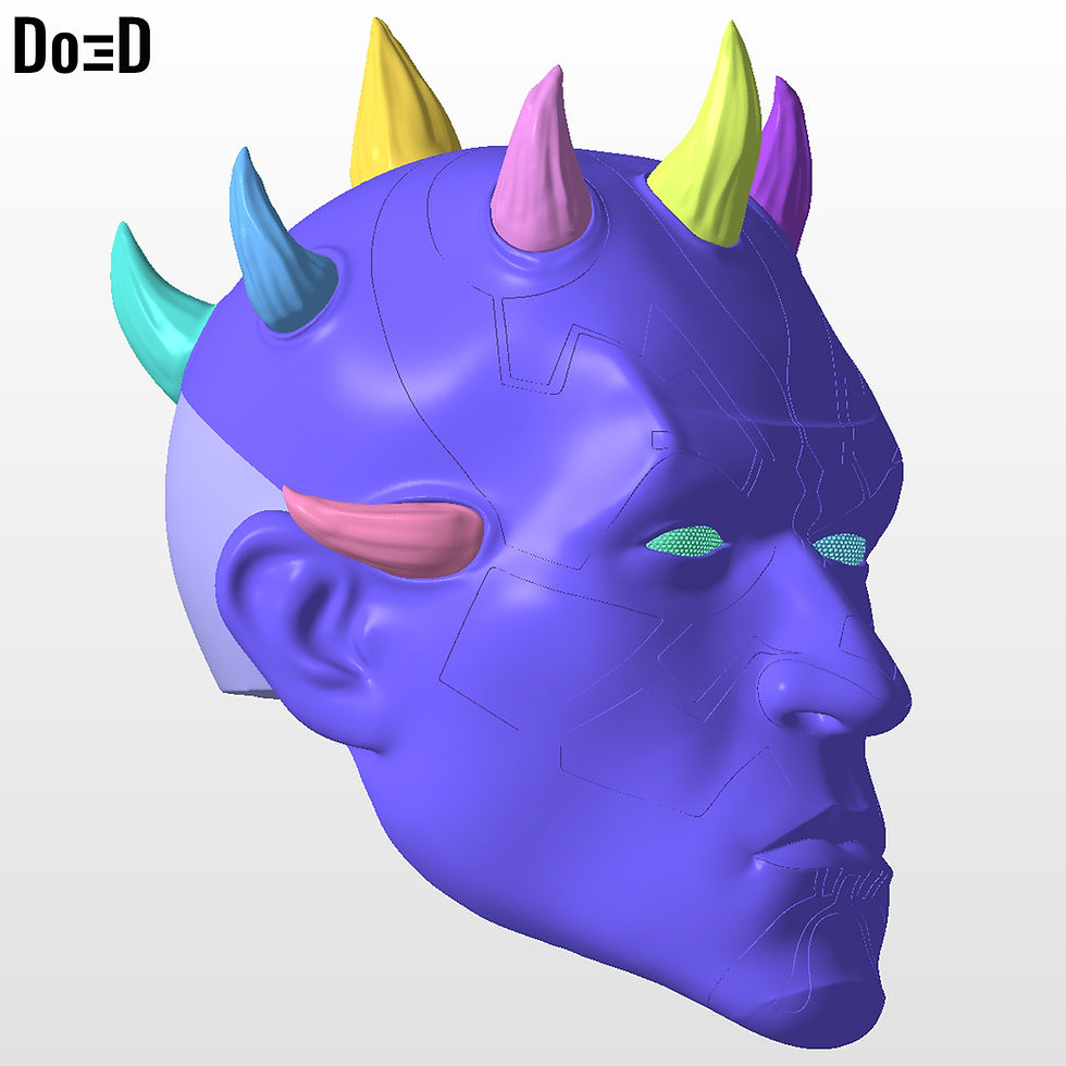 Thumbnail: Maul Shadow Lord Helmet Star Wars | 3D Printable Model Print STL File #MS472