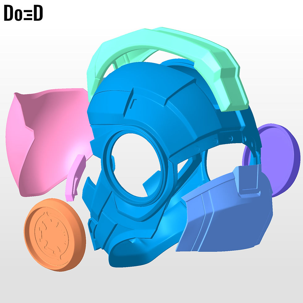 Thumbnail: Transformers 2023 Human Helmet Noah Diaz | 3D Printable Model STL #N36