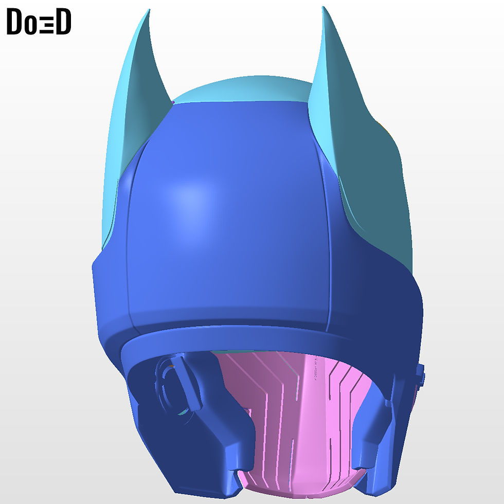 Thumbnail: Batman Helmet XE Suit Hellbat Version 3D Printable Model Print File STL #HB253