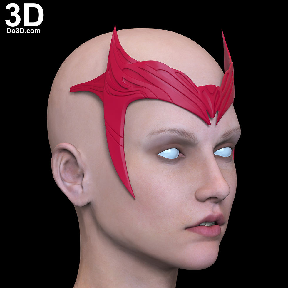 Thumbnail: Scarlet Witch Tiara WandaVision Crown 3D Printable Model STL #Y630